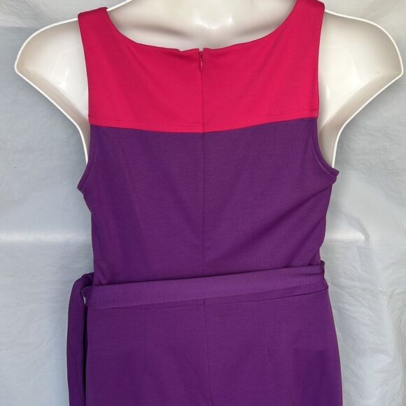 ELLE sleeveless color block knee dress size 12 EXCELLENT - Picture 7 of 10